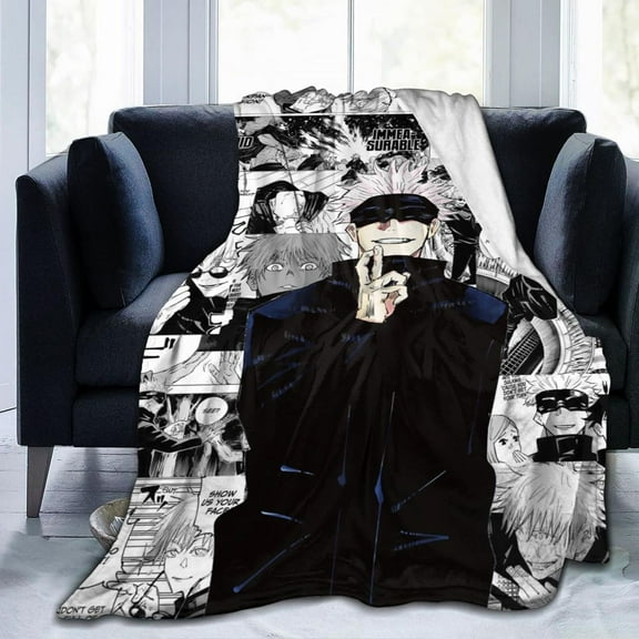 Jujutsu Kaisen anime blanket throw blankets soft plush flannel fleece blanket 3D prin bedding for sofa bed home decorations 50 "X40"