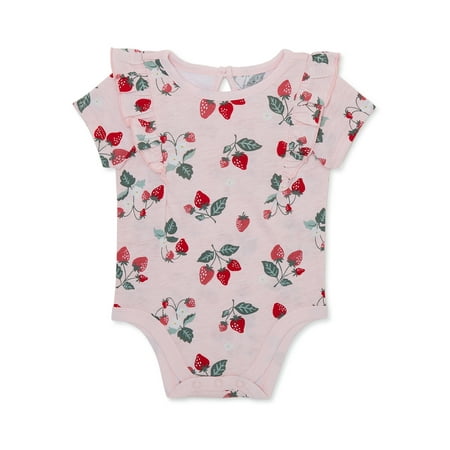 

Garanimals Baby Girl Bodysuit with Short Flutter Sleeves Sizes 0-24 Months
