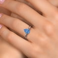 thumbnail image 4 of Gem Stone King 10K White Gold Fancy Blue Zirconia Engagement Ring for Women | 10.00 Cttw | Pear Shape 9X6MM | Gemstone Birthstone | Size 9, 4 of 6