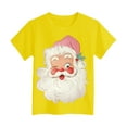 thumbnail image 4 of Ulanda Merry Christmas Shirt for Kids Toddler Boys Girls T-Shirts Short Sleeve Holiday Tee Xmas Gift Tops (Yellow, 13-14 Years), 4 of 6