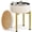 Beige, variant on 18-Inch Vanity Stool Chair with Storage, Vanity Bench with 4 Golden & Anti-Slip Adjustable ,Round Storage Ottoman Stool with Removable Soft Padded Seat, Beige