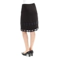 thumbnail image 4 of maison Jules Womens Cutout A-line Skirt, Black, 6, 4 of 4
