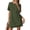 Army Green, variant on Women's Summer Casual Short Dresses Embroidered Lace Short Sleeve Boho Mini Dress Beach Vacation Clothes