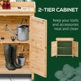 thumbnail image 4 of Outsunny Garden Storage Cabinet, Outdoor Storage Potting Shed, Natural, 4 of 10