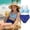 Sky Blue, variant on RTKFRFLM Girls 2-Piece Bikini Set Criss-Cross Back Padded Swimsuit with Adjustable Straps for Ages 7-16 Bathing Suit