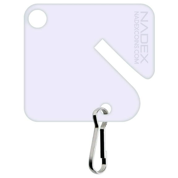 Nadex Slotted Key Tags, White, Pack Of 20 Tags