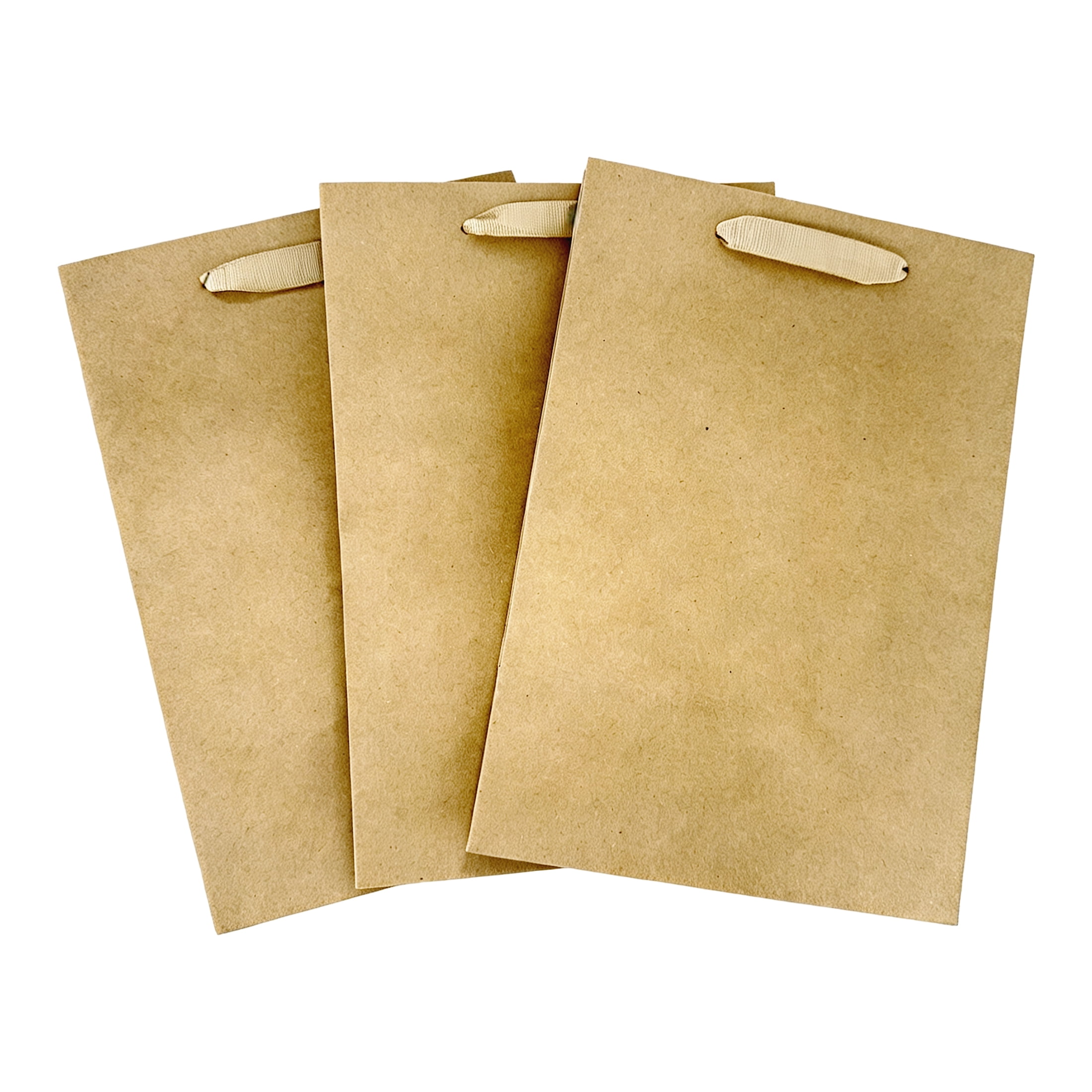 Large kraft Gift Bags, 7" x 5“ x 10", 3 Count, by Way To Celebrate