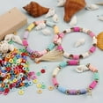 thumbnail image 6 of 1150Pcs Clay Beads Flat Round Polymer Clay Rainbow Beads Bulk for DIY Jewelry Handmade Heishi Beads Craft Making Bracelet Necklace Earring (4 Strands 6mm/0.24in), 6 of 7