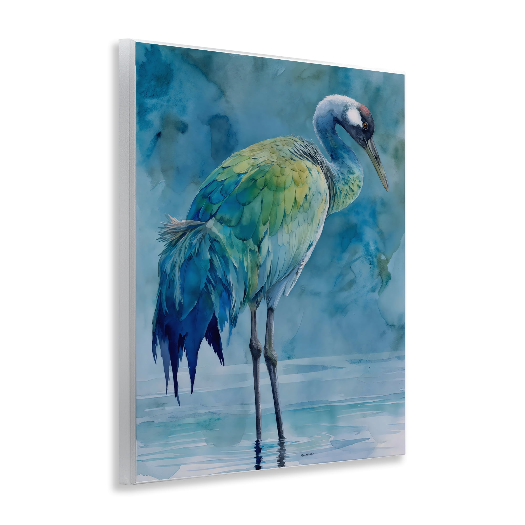 Stupell Industries Turquoise Feathered Coastal Bird Wall Plaque Art, design by Franklyn Gregory