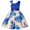 1-Blue322, variant on Yiyuu Big Girls formal Floral One Shoulder Dress Party Knee-Length A-Line Dress with Bow