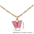 thumbnail image 3 of Vadktai Colorful Acrylic Butterfly Pendant Necklace, Adjustable Retro Card Clavicle Chain, Necklace for Women Friend Friendship Party Jewelry Gift, 3 of 6