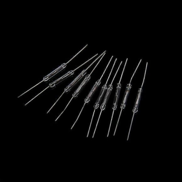 10 Pcs 2x14mm Reed Switch Normally Open Magnetic Induction Switch Electromagnetic N/o