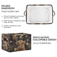 thumbnail image 2 of Yayeee Canvas Storage Basket with Handles for Shelves Fabric Bins Closet Organizer, Cows and Flowers, 2 of 8