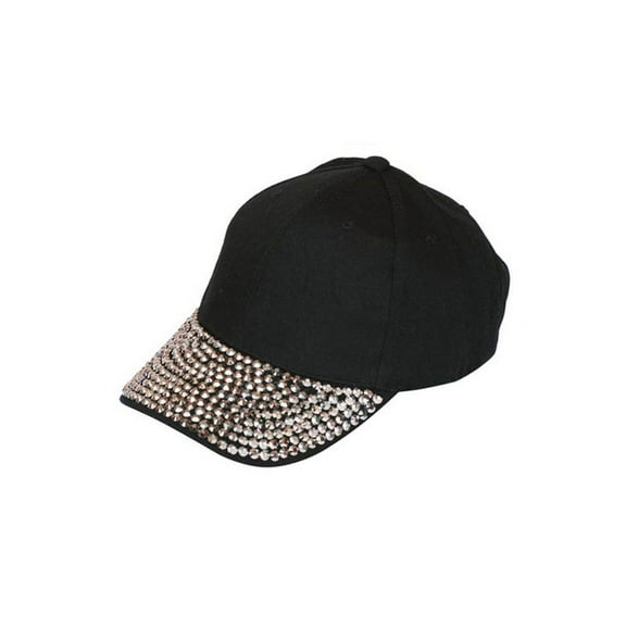 Studded Bill Baseball Cap - Black