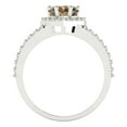 thumbnail image 4 of 1.49 ct Heart Cut Simulated Champagne Diamond with Simulated Diamond Halo Accents 18K White Gold Womens Engagement Ring, 4 of 5