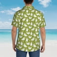 thumbnail image 4 of Sikiie Funny Chicken Print Men's Hawaiian Shirt, Summer Beach Button Pocket Short Sleeve T-Shirt,Small, 4 of 7