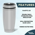 thumbnail image 3 of Stainless Steel Tumblers 16 oz. Set of 6, Bulk Pack - Perfect for Coffee, Soda, Other Hot & Cold Beverages - Silver, 3 of 5