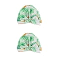 thumbnail image 4 of Matsuzay Gorros de ducha para el cabello Estampado de flores Banda elástica impermeable Gorro con dobladillo Gorro ajustable Gorro rizado Suministros de Piña 2piezas Matsuzay CBP387395, 4 of 6