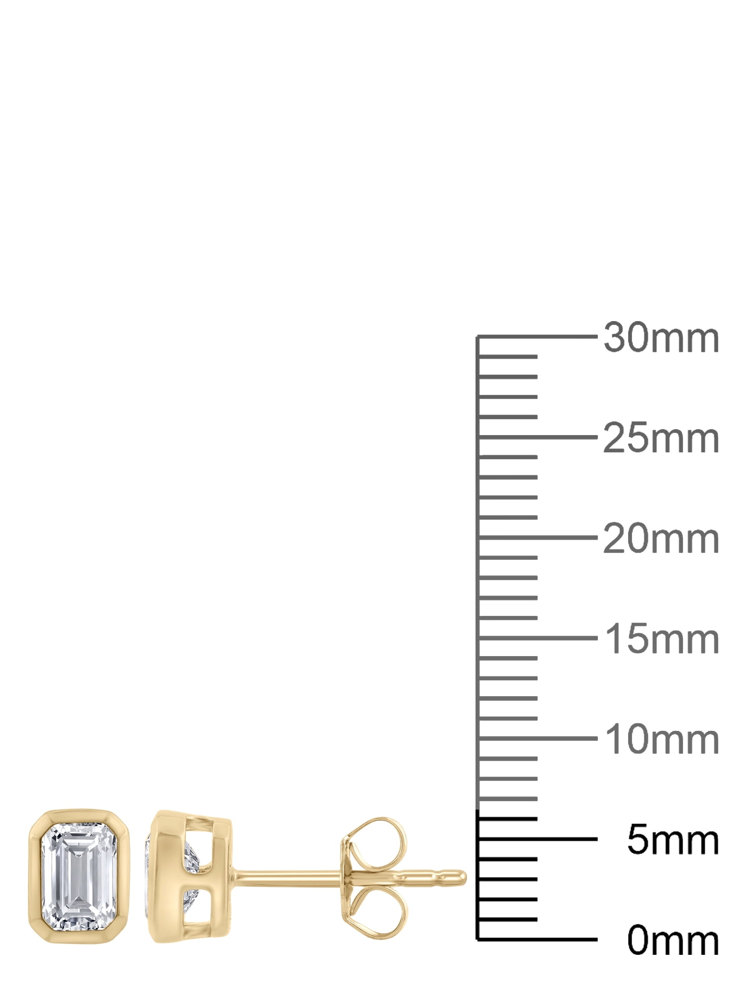 Brilliance Fine Jewelry 1 Carat Lab Grown Diamond Women Stud Earring in 14KT Gold Plated Silver