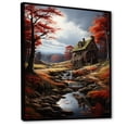 thumbnail image 2 of Designart "Red Mill Retreat at Mills" Cityscapes Floater Framed Wall Art Print, 2 of 7