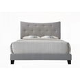 thumbnail image 2 of Queen Size Solid Rubberwood Platform Bed Frame with Tufted Headboard, Grey, No Box Spring Needed, for Bedroom, 2 of 5
