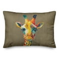 thumbnail image 2 of Creative Products Colorful Giraffe on Tan 14x20 Indoor / Outdoor Pillow, 2 of 3