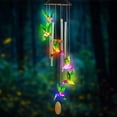 thumbnail image 1 of Hummingbird Solar Wind Chimes for Outside,Aluminum Tubes Memorial Wind Bell for Garden(25 Inch Deep Tone), 1 of 7