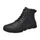 thumbnail image 2 of Zapatos casuales de cuero de caña alta para hombres, botas cortas cálidas, zapatos de moda para hombres Wmkox8yii 123q2281, 2 of 9