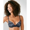 Maidenform Women's Push Up Underwire Bra COLOR Sexy Rose Print/Navy SIZE 38D