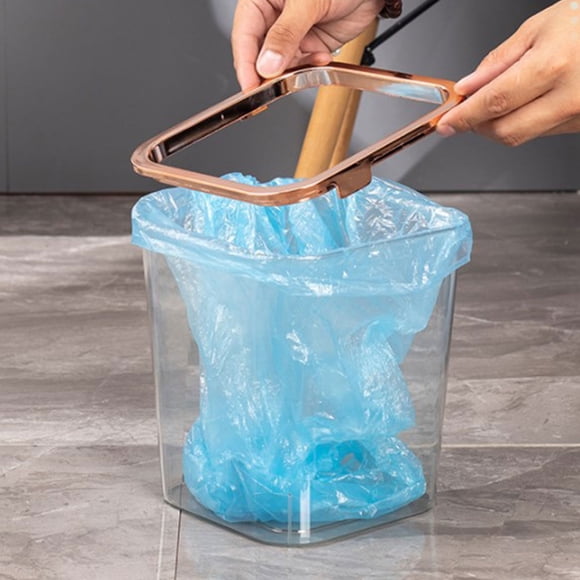 OUNONA 2Pcs Clear Plastic Bucket for Bedroom and Bathroom Use Modern Minimalist Design