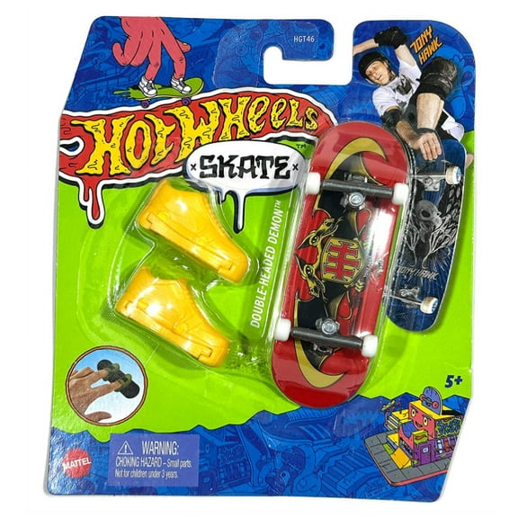Hot Wheels Skate Tony Hawk Fingerboard & Skate Shoes - Double-Headed Demon