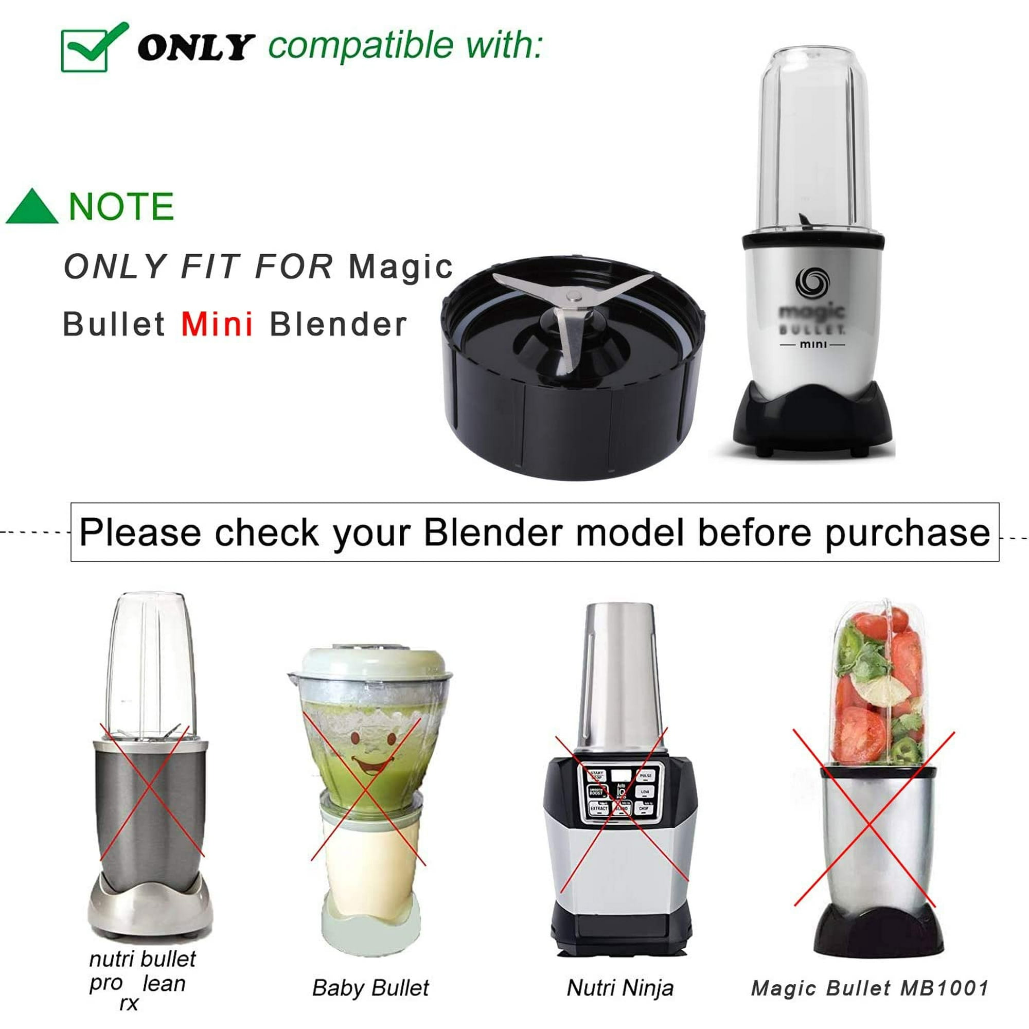 Freedo Replacement Part Compatible With Magic Bullet Mini Blender spare Cross Blade Compatible With Magic Bullet Mini Juicer Mixer And Food Processor