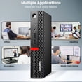 thumbnail image 6 of Restored Lenovo ThinkCentre M710 Tiny Desktop PC — Intel Core i5-6500T 6th Gen — 8GB DDR4 RAM — 256GB SSD — 24" LED Monitor — RGB Keyboard & Mouse — Wi-Fi — Mini Office Computer — Windows 11 Pro (Refurbished), 6 of 6