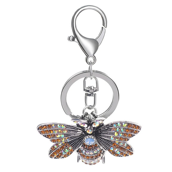 Vikakiooze Home Decor Creative Diamond Butterfly Keychain Exquisite Animal Key Ring Pendant