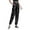Black, variant on GDREDA Fashion Loose Pants Casual Street Slacks In Metallic Color For Women Women Casual Pants Long