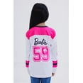 thumbnail image 3 of Camiseta Barbie, jersey de hockey para niñas pequeñas, rosa/blanco, 5T, 3 of 6