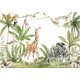 thumbnail image 3 of Mural personalizado de alta gama de Milofi, jirafa de selva tropical, papel tapiz de dibujos animados cálidos, decoración del hogar para habitación de niños, 3 of 5