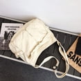 thumbnail image 3 of Bandolera GAXOS Aesthetic Vintage de lona blanca para mujer, 3 of 6