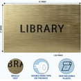 thumbnail image 3 of ADA CENTRAL SIGNS - 6" X4" Library Sign - ADA Compliant Tactile Graphics Grade 2 Braille Text Book Reading Sign | Wall Mount Plastic Information Convey, Study Room Sign for Office, School, and Home, 3 of 7