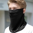 thumbnail image 2 of Women's Sun Protection Face Mask, Ice Silk Breathable UV Neck Gaiter and Face Cover, Lightweight for Outdoor Activities, Travel, Cycling, and Sun Exposure-Black, 2 of 8