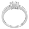 thumbnail image 3 of 14KT White Gold 0.5 ct. TDW Round, Baguette and Princess-Cut Diamond Ring(H-I, SI2-I1), 3 of 4