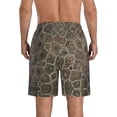 thumbnail image 3 of Faty-T Petoskey Stone Print Men's Swim Trunks | Quick Dry Drawstring Beach Shorts, 3 of 7