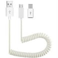 thumbnail image 2 of For Sonim XP8/XP10/XP5plus - 2-in-1 Car Home Charger - Coiled USB Cable Micro-USB to USB-C Adapter Charger Cord Power Wire Folding Prongs Compatible With Sonim XP8/XP10/XP5plus Phones, 2 of 8