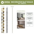 thumbnail image 2 of Ekena Millwork 94"H x 1/8"T Pontiac Adjustable Acrylic Decorative Slat Wall Panel Kit, Gold Mirror (contains 16 Slats + 1 Straight Edge Starter Slat), 2 of 11