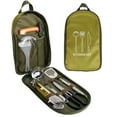 thumbnail image 1 of 8 Piece Set Cooking Tool Tableware Cookware Storage Bag Indoor Outdoor Travel Outdoor Picnic for Kitchen Hiking Travel Pouch Bags Supply Green/8Pcs/Set, 1 of 9