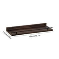 thumbnail image 3 of Wall Shelf for Bathroom, Kitchen, and Living Room Storage, Floating Partition Hanging Rack, Wall-Mounted Display Shelf for Plants, Toiletries, or Decorative Items, Ihhxbz | Brown, 3 of 8