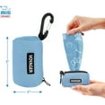 thumbnail image 4 of Best Pet Supplies 2pk Dog Poop Bag Holder with Clip On for Leash, Soft Mesh Doggie Puppy Waste Bag Dispenser Pouch with 2 Rolls of Pet Trash Bags for Travel, Walking, and Outdoor Use - Baby Blue, 4 of 8