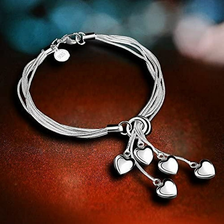 Bracelet 925 Sterling Silver X Bracelets Zircon Cross Charm Bracelets Women  Couple Bracelets Accessories Silver 925 Jewellery Bangles