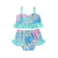 thumbnail image 1 of WIFORNT Kid Girl Bikini Swimsuit Sleeveless Off Shoulder Crop Vest Beach Pool Ruffled Shorts Swimwear Outfit, 1 of 9