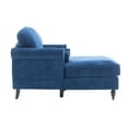thumbnail image 6 of Noble House Oversized Chaise Lounge, Chenille Upholstered Single Sofa Bed, Reading Couch Set for Living Room, Blue, 6 of 15